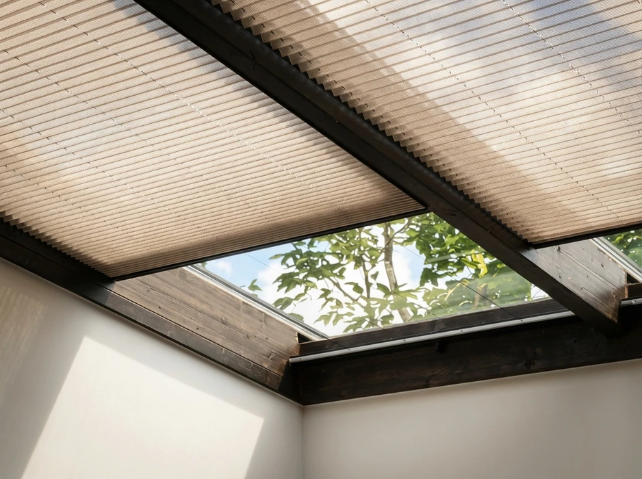 Intérieur, vue vers le plafond, lumière naturelle